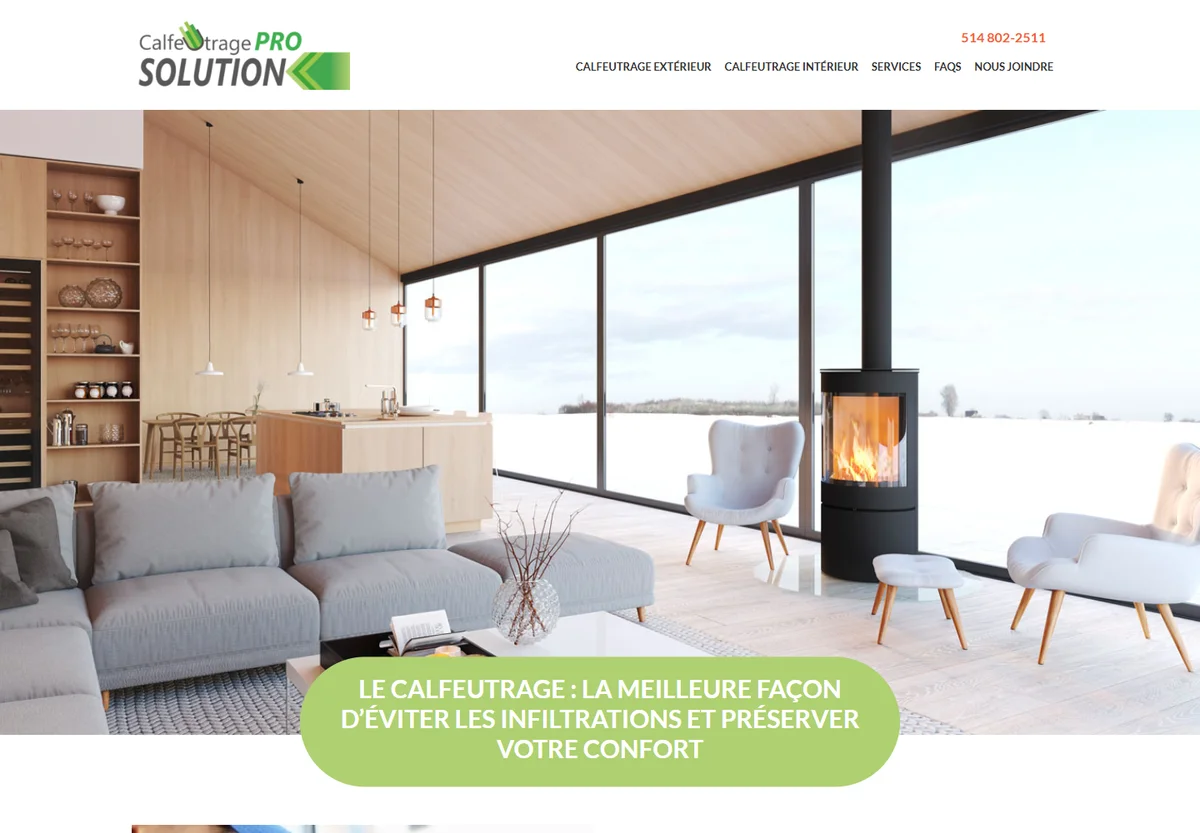 Calfeutrage Pro Solution website screenshot